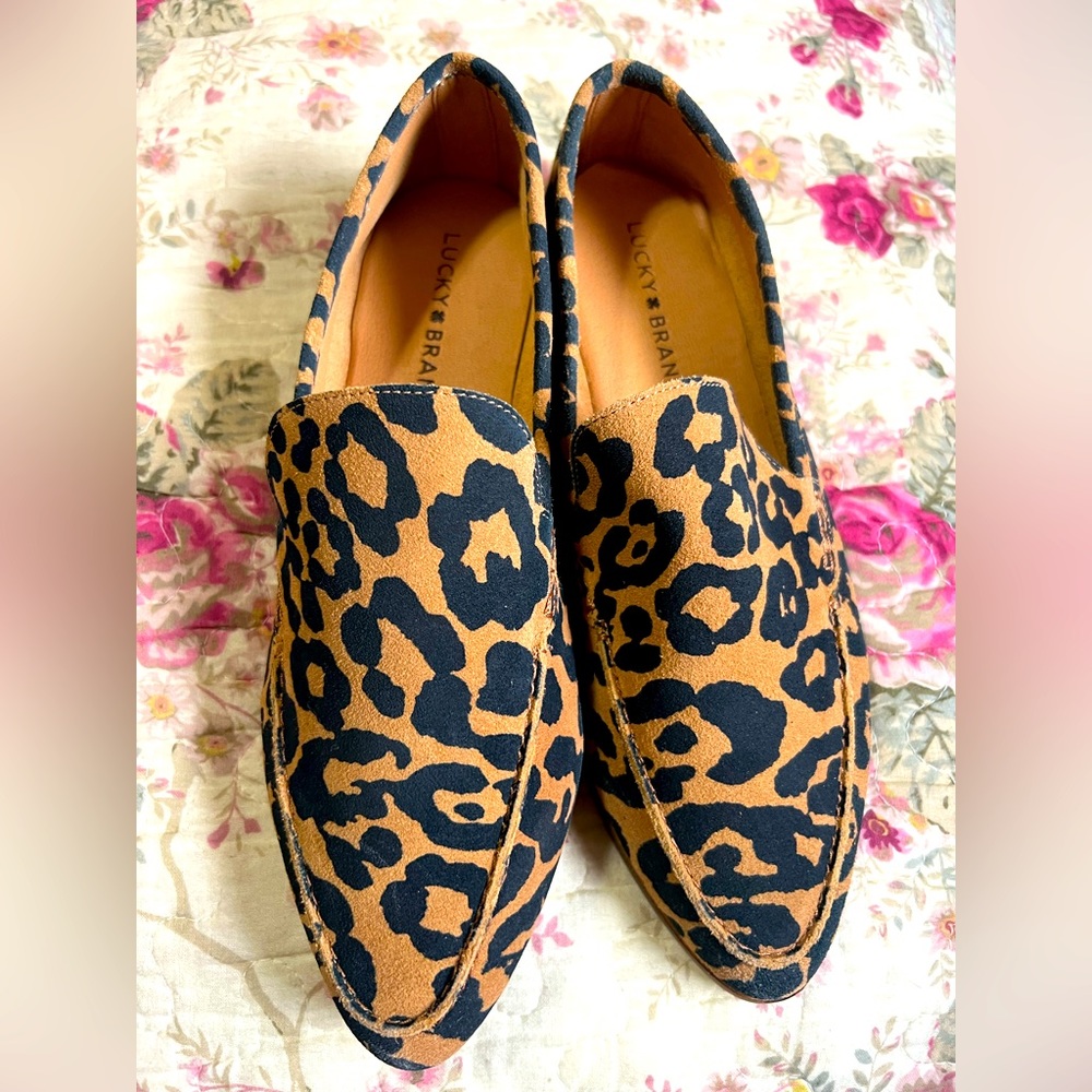 Lucky brand leopard shoes 8M NWT